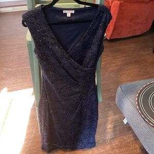 Navy Blue Sparkle Cocktail Dress